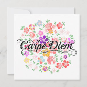 Carpe Diem Floral Garden Karte