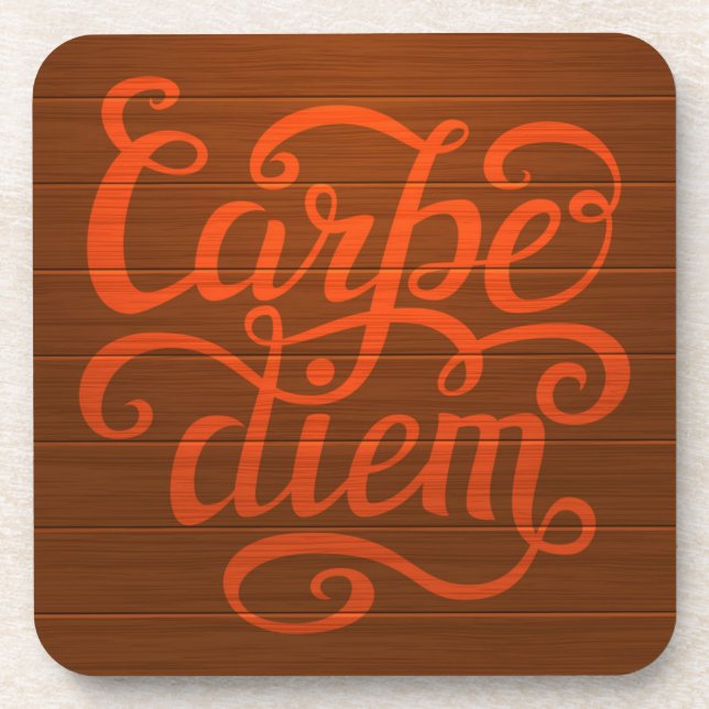 Carpe Diem Getränkeuntersetzer (Vorderseite)