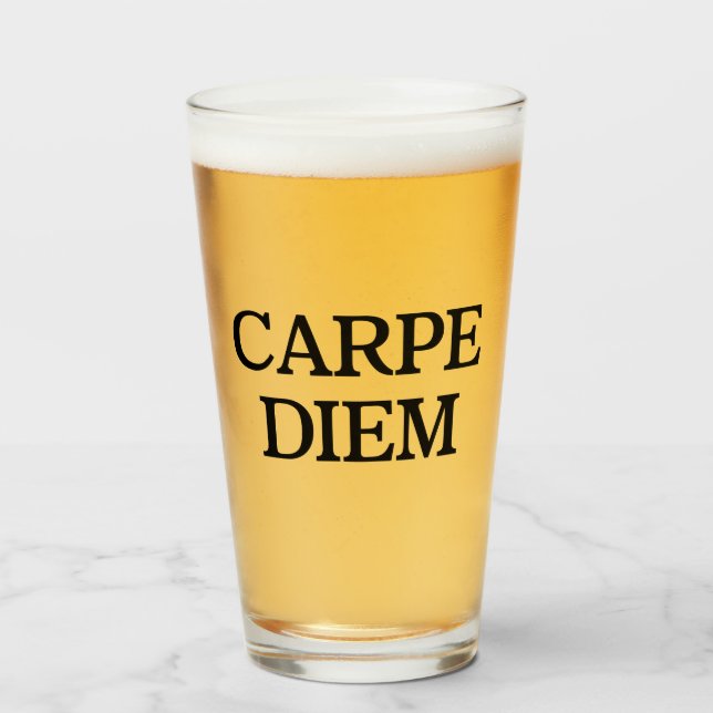 Carpe Diem glass tumbler (Vorne (Gefüllt))