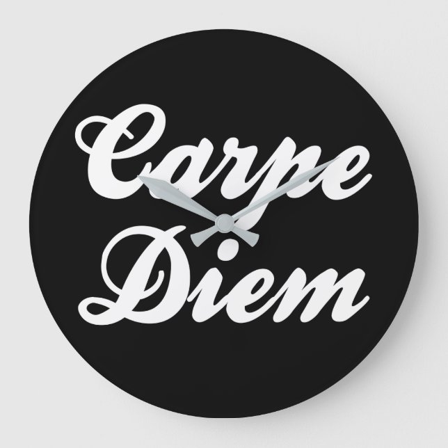 Carpe Diem Große Wanduhr (Vorderseite)