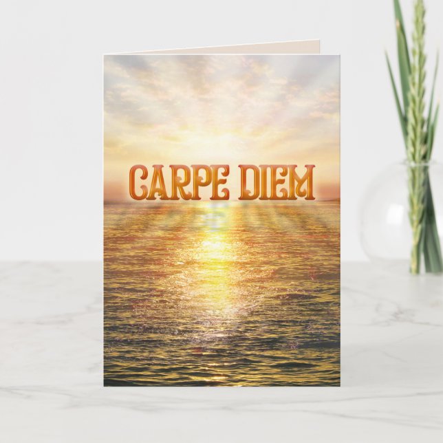Carpe Diem Grußkarte Feiertagskarte (Vorderseite)