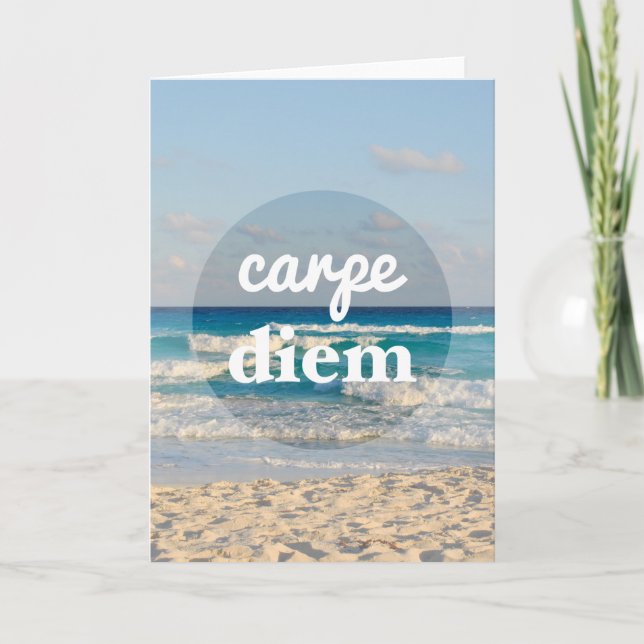 Carpe Diem Grußkarte Karte (Vorderseite)