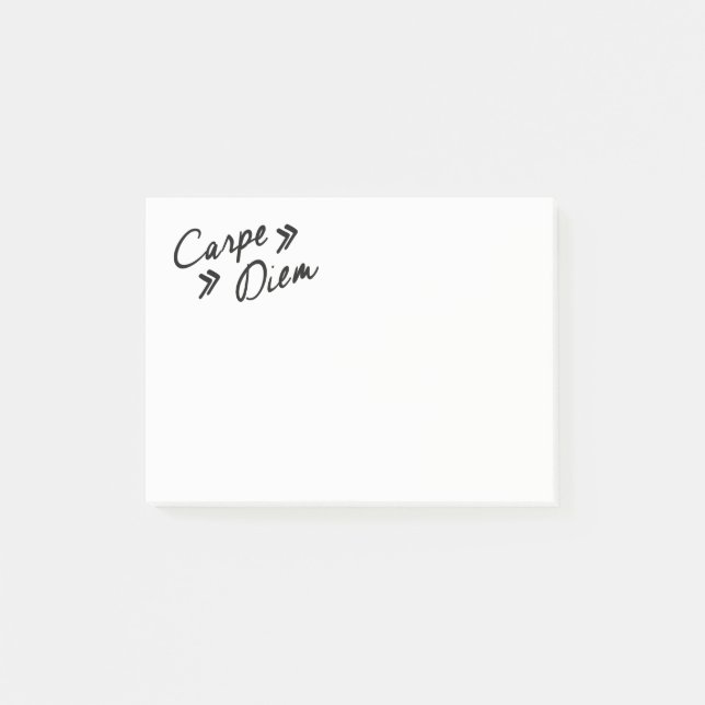 Carpe Diem Haftnotizen Post-it Klebezettel (Vorderseite)