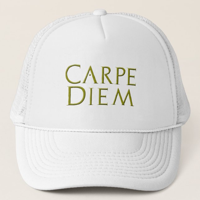Carpe Diem Hut Truckerkappe (Vorderseite)