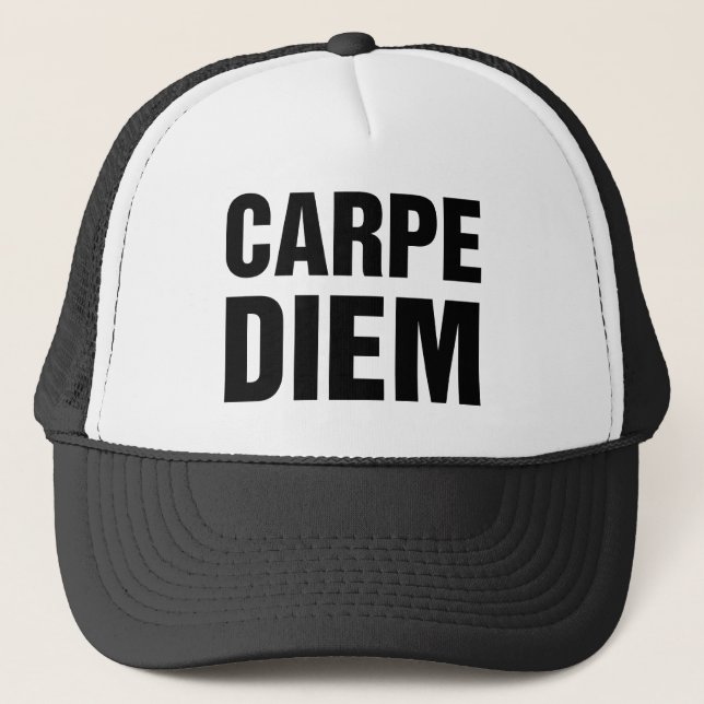 Carpe diem Hut Truckerkappe (Vorderseite)
