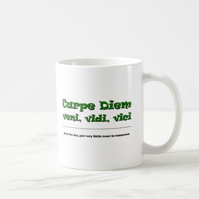 Carpe Diem Kaffeetasse (Rechts)