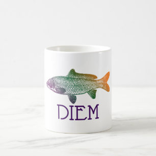 Carpe Diem   Karpfen Diem   ergreifen die Kaffeetasse
