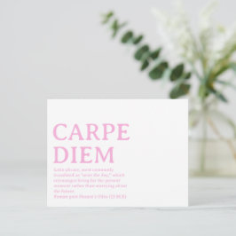 Carpe Diem lateinisches Zitat Postkarte