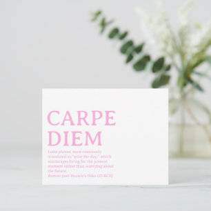 Carpe Diem lateinisches Zitat Postkarte