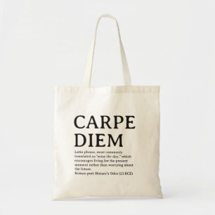 Carpe Diem lateinisches Zitat Tragetasche