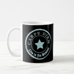CARPE DIEM, Leben in der Stunde Cool Schwarz Kaffeetasse