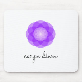 Carpe Diem lila Blume Mousepad