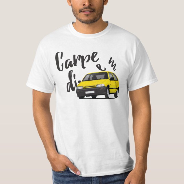Carpe Diem mit Daihatsu Charade GTti T-Shirt (Vorderseite)