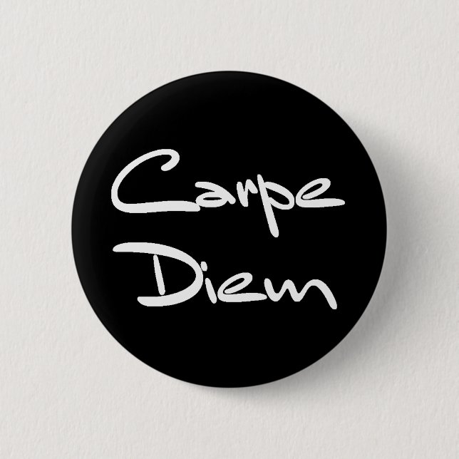 CARPE DIEM Moderner Cooler Text Button (Vorderseite)