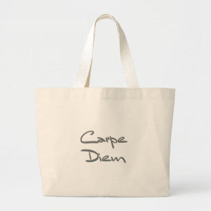 CARPE DIEM moderner cooler Text Jumbo Stoffbeutel