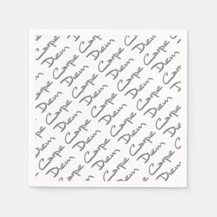 CARPE DIEM moderner cooler Text Serviette