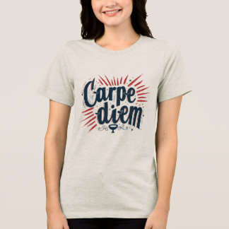 Carpe Diem Motivations-Grafik-T-Shirt Tri-Blend Shirt