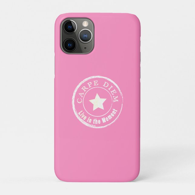 CARPE DIEM Pink Cool Text Case Mate iPhone Case (Rückseite)