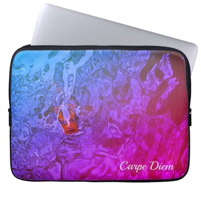 Carpe Diem Pond Fish Fish Foto Laptopschutzhülle (Vorderseite)