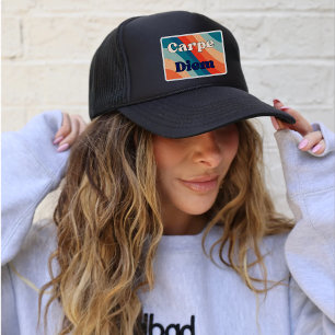 Carpe Diem Positive Retro Trucker Hat Truckerkappe