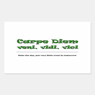 Carpe Diem Rechteckiger Aufkleber
