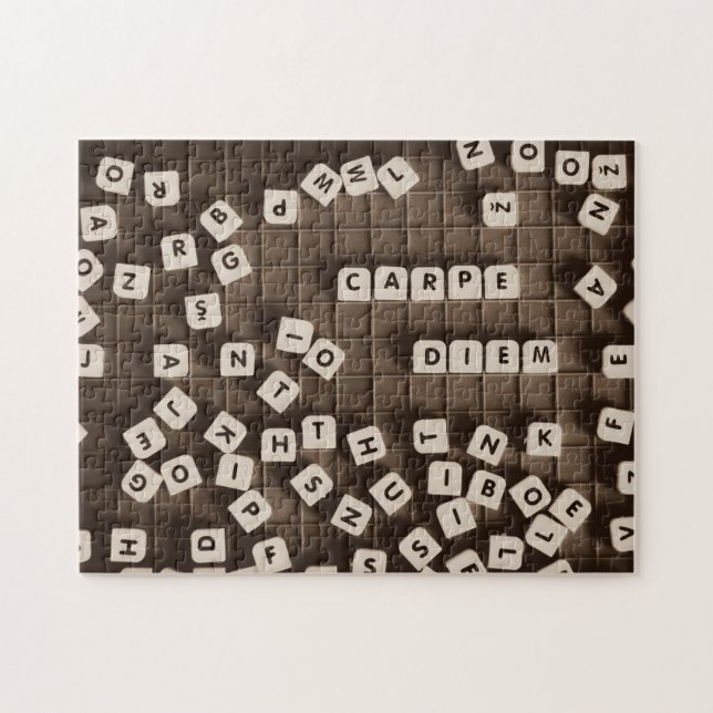Carpe Diem Scrambled Letter Tiles (Horizontal)