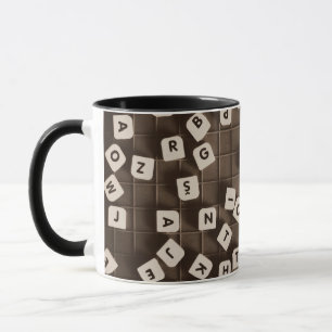 Carpe Diem Scrambled Letter Tiles Tasse