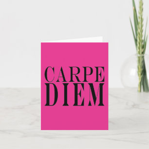 Carpe Diem Seize the Day Latin Quote Glück Karte