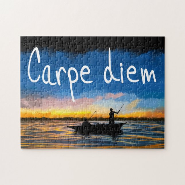 Carpe Diem - Seize the Day Quote Jigsaw Puzzle (Horizontal)