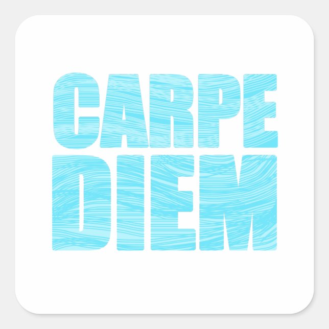 Carpe Diem Square Sticker (Vorderseite)