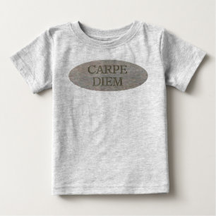 Carpe Diem Stone Baby Grau T - Shirt