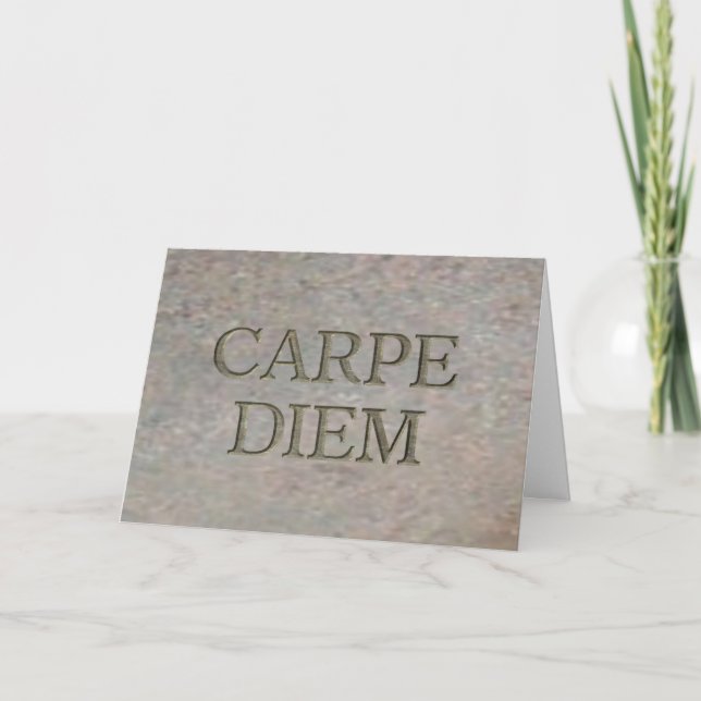 Carpe Diem Stone carte de voeux (Devant)