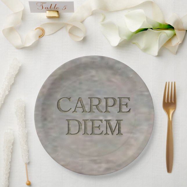 Carpe Diem Stone große Teller (Hochzeit)