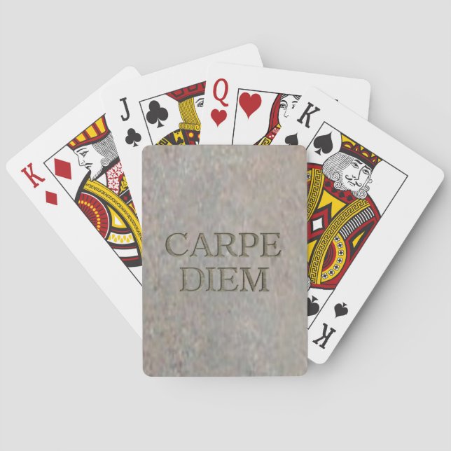 Carpe Diem Stone Poker spielt Karten Spielkarten (Rückseite)
