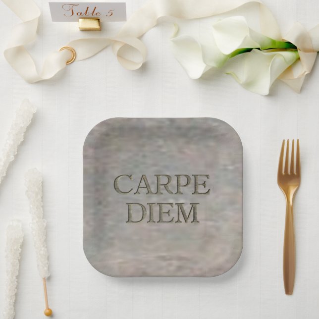 Carpe Diem Stone Teller (Hochzeit)