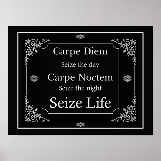 Carpe Diem und Seize Life Poster (Vorne)