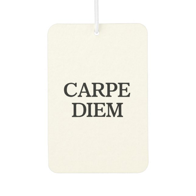 Carpe Diem, Weißkarosserie Autolufterfrischer (Vorderseite)