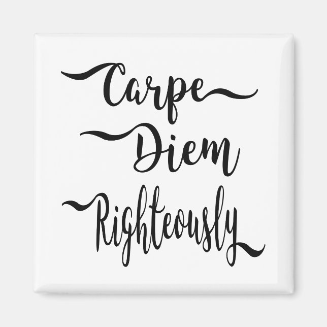Carpe Diem zu Recht Magnet (Vorne)