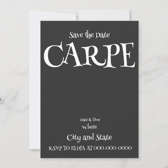 CARPE EINLADUNG (Vorderseite)