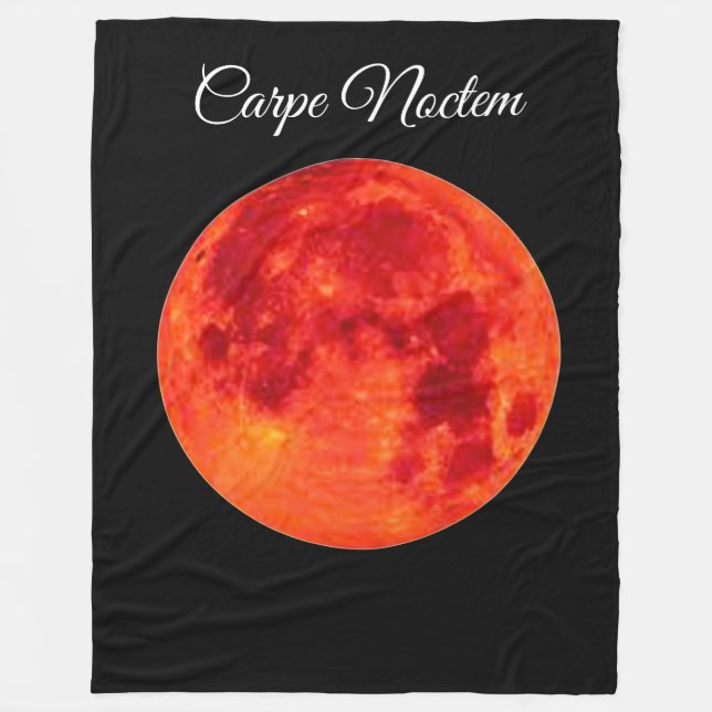 Carpe Noctem großes Fleece-Decke Fleecedecke (Vorderseite)