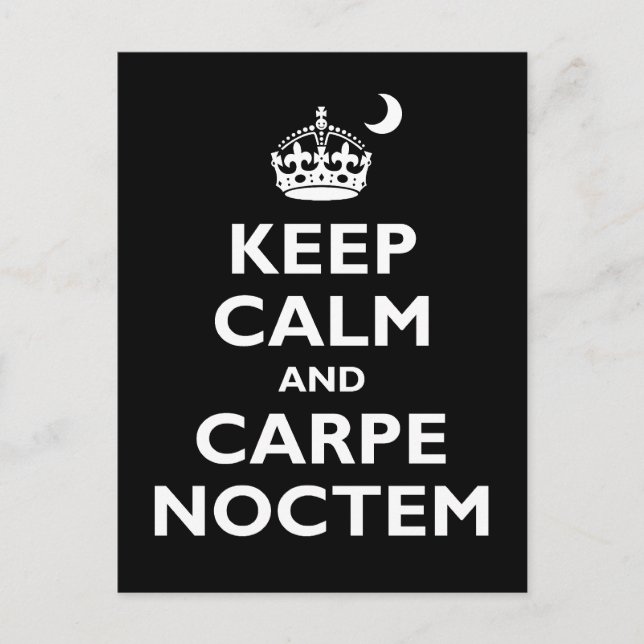 Carpe Noctem! Postkarte (Vorderseite)