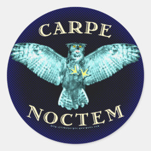 Carpe Noctem Runder Aufkleber