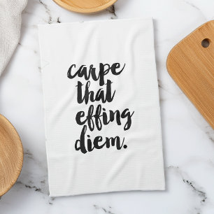 Carpe Que Effet Diem Citer serviette de cuisine