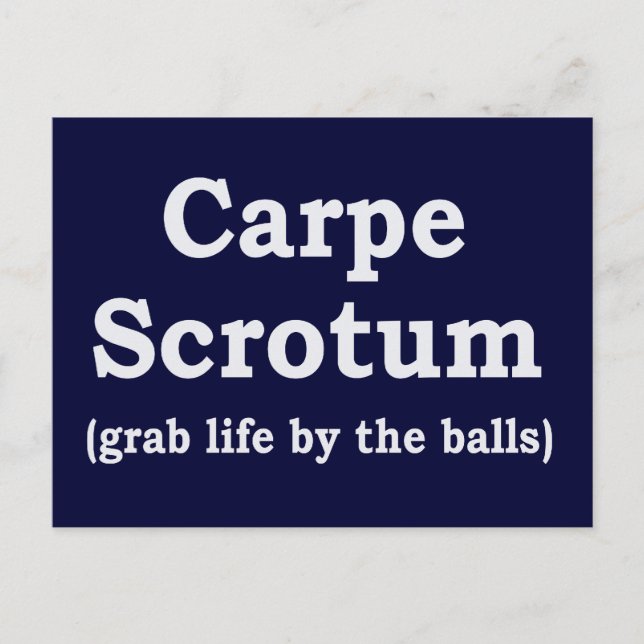 Carpe Scrotum Postkarte (Vorderseite)