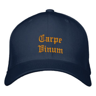 Carpe Vinum (Sieze der Wein) Bestickte Kappe