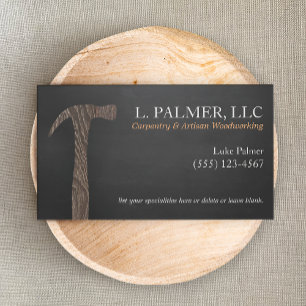 Carpenter Bois Marteau Logo Menuiserie