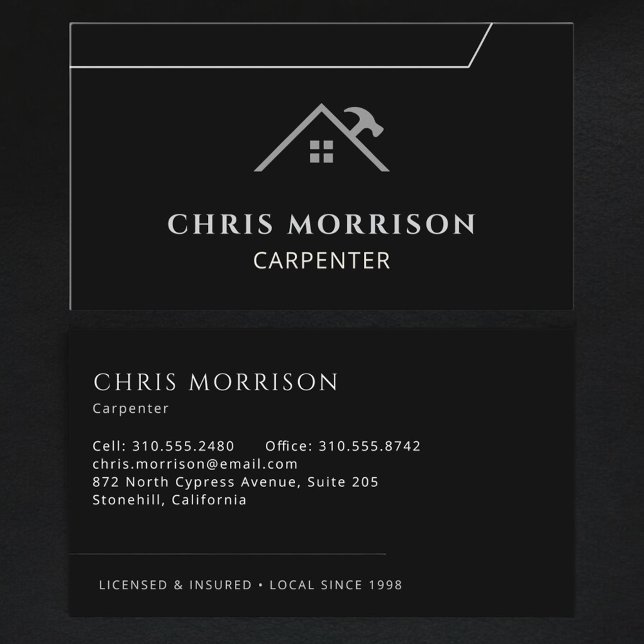 Carpenter Carpentry Handyman Visitenkarte (Von Creator hochgeladen)