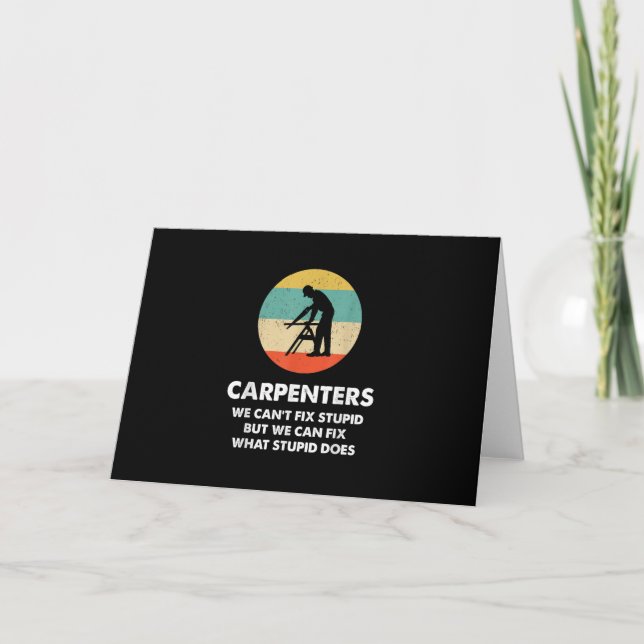 Carpenter Funny Carpenter Karte (Vorderseite)