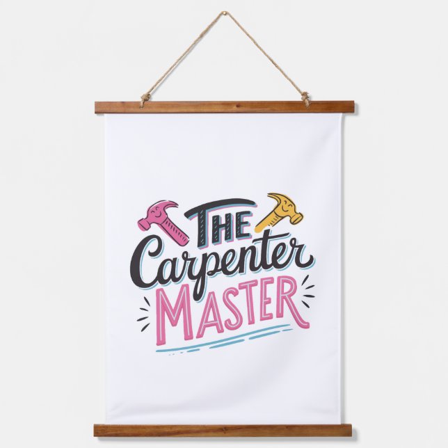 Carpenter job master  wandteppich mit holzrahmen (Vorderseite)