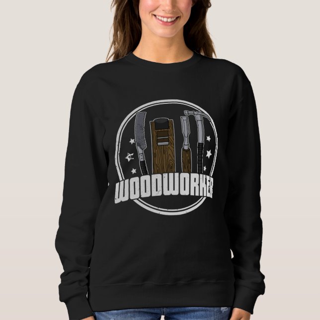 Carpenter joinery carpenter woodworker chainsaw pr sweatshirt (Vorderseite)